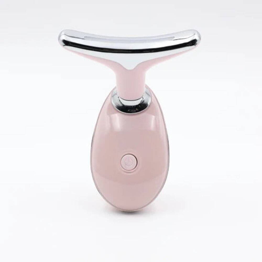 ASDWEUS Light & Vibration Neck - Face Massager & Sculpting Tool * Pink * NEW